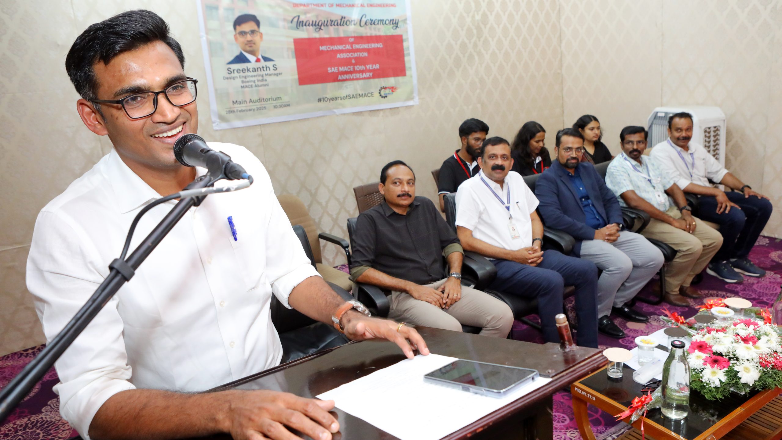 Inaugurated the 10th year anniversary of the SAE MACE club and Mechanical Engineering Association