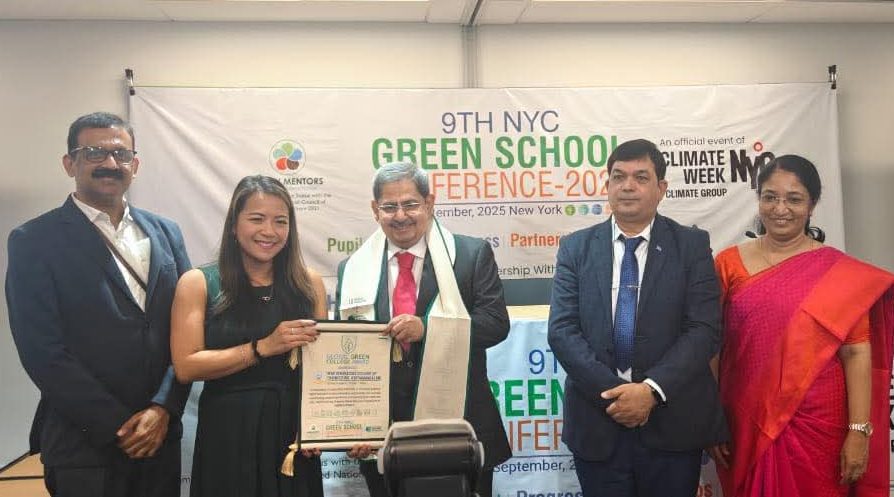 MACE honoured with the International Green College Award 2025, instituted by Green Mentors at Cornell University, New York, USA